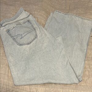 American Eagle Outfitters Light Wash Wide Leg Jeans